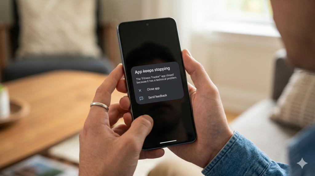 Android app compatibility issues causing app keeps stopping error on smartphone