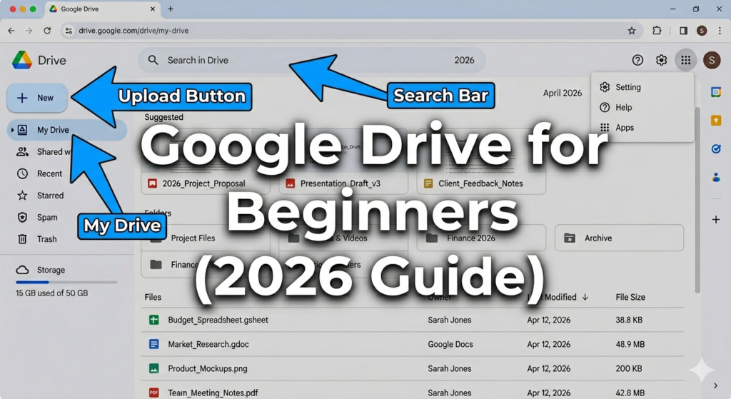 google drive for beginners dashboard interface 2026