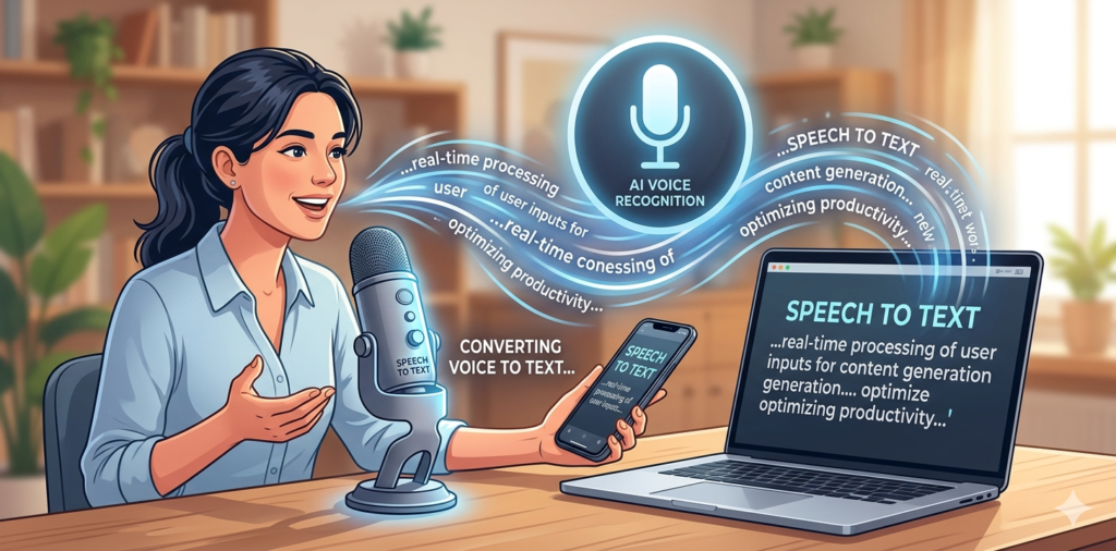 how to write a blog post using voice typing