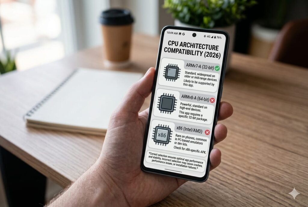 Android APK architecture mismatch causing app not installed error