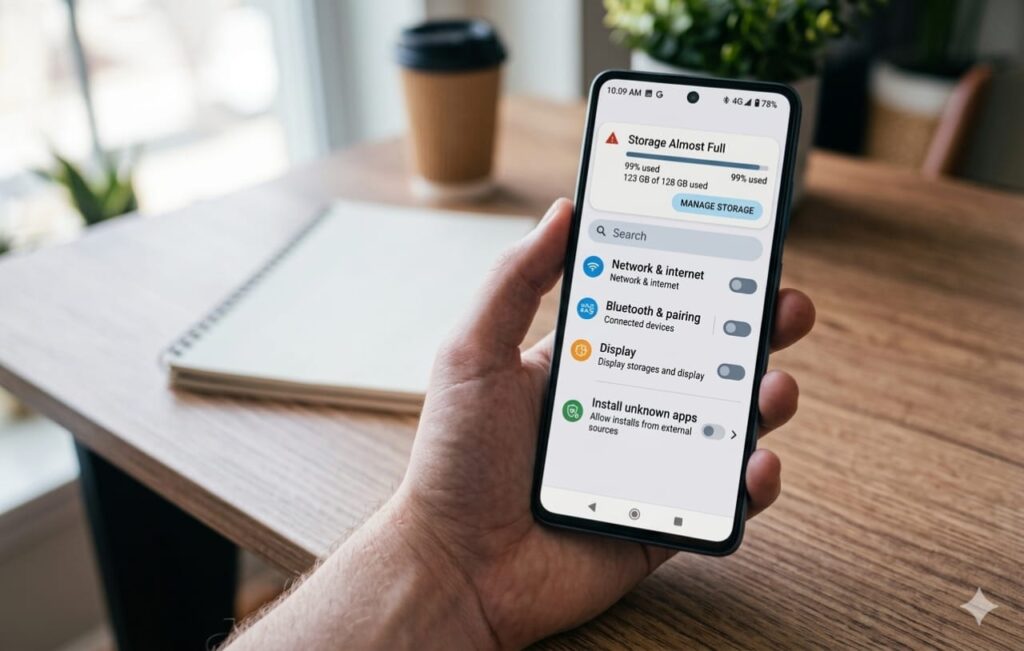 Android storage and app installation settings causing app not installed error