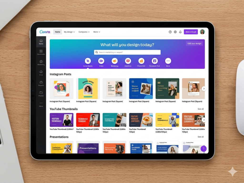 Canva templates for social media content creation 2026