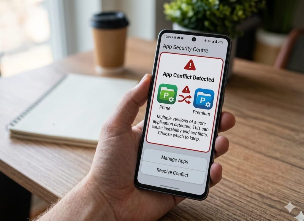 Duplicate Android apps causing installation conflict error