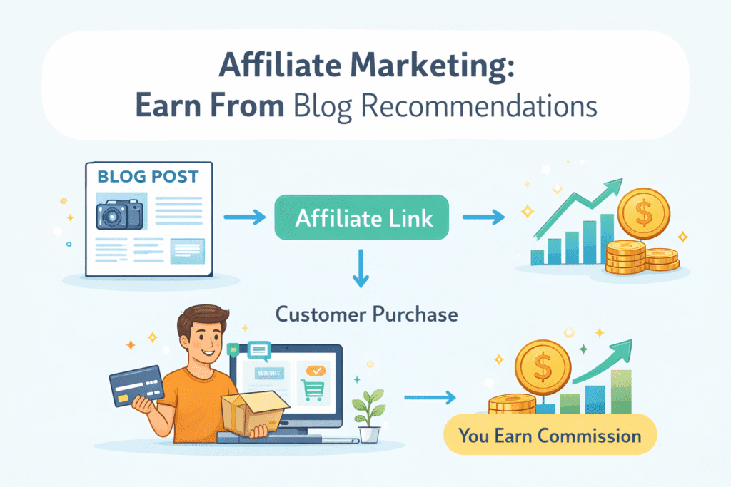 affiliate marketing strategy to monetize a new blog with little or no traffic
