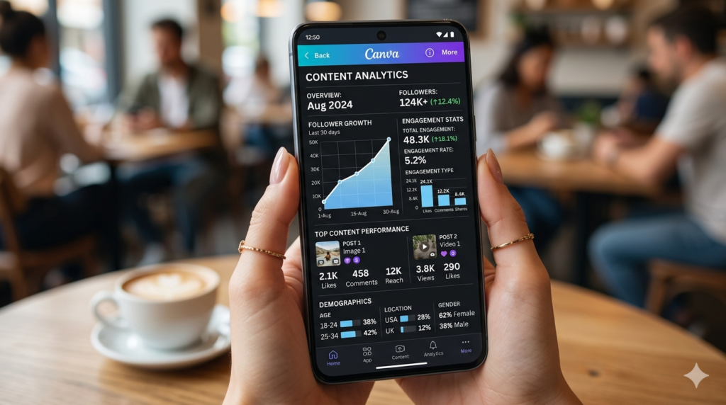 analytics data example for how to create a media kit on your phone with real metrics