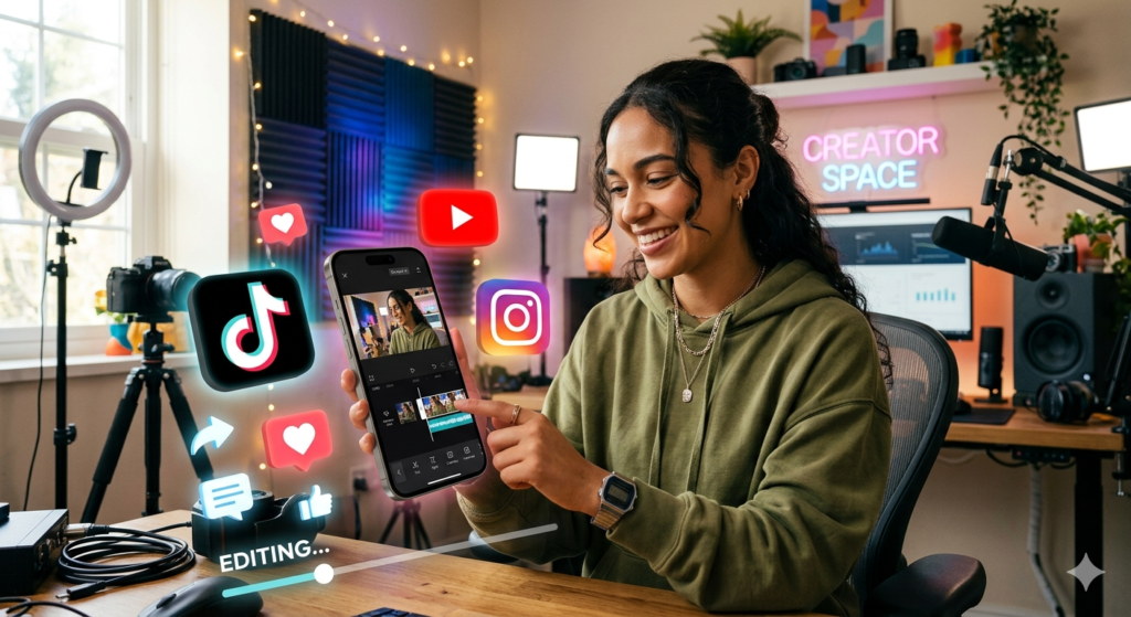 best apps for content creation 2026 smartphone creator editing video