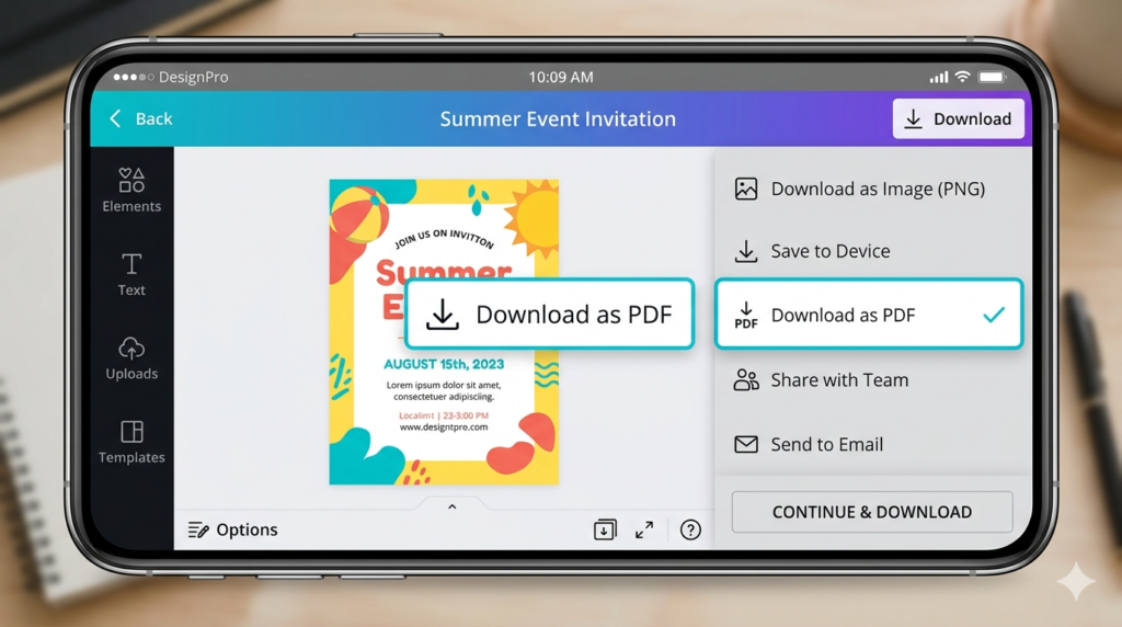 exporting PDF media kit on phone step by step in 2026