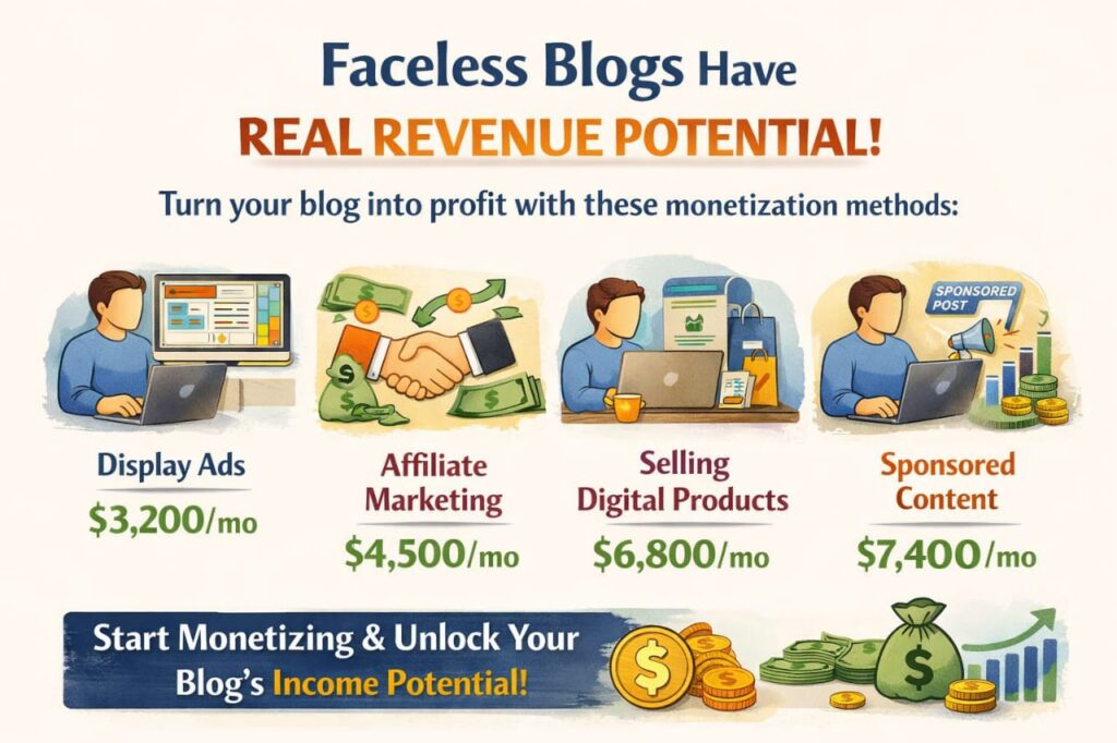 how to start a faceless blog in 2026 monetization