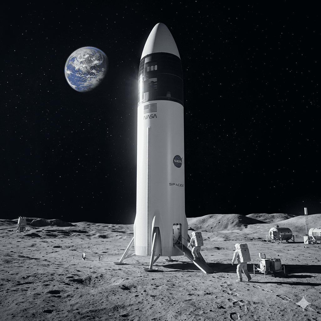 SpaceX Starship lunar lander Moon mission Artemis III