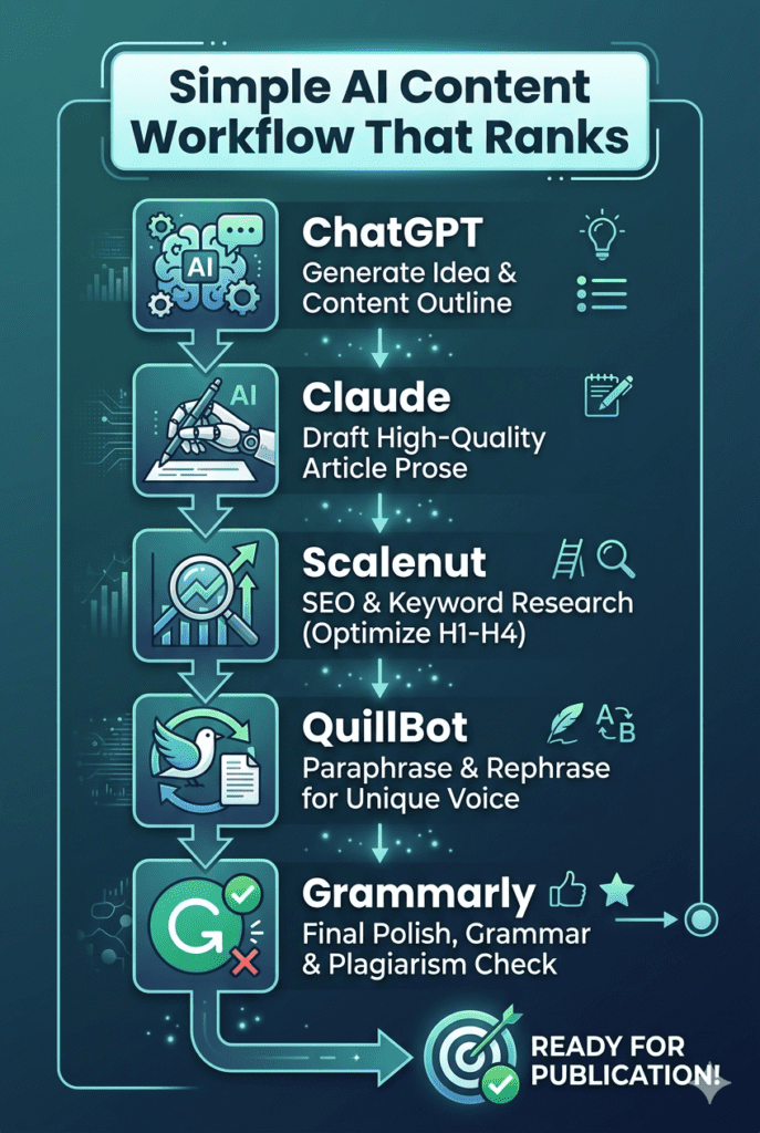 best free ai writing tools workflow for seo content creation