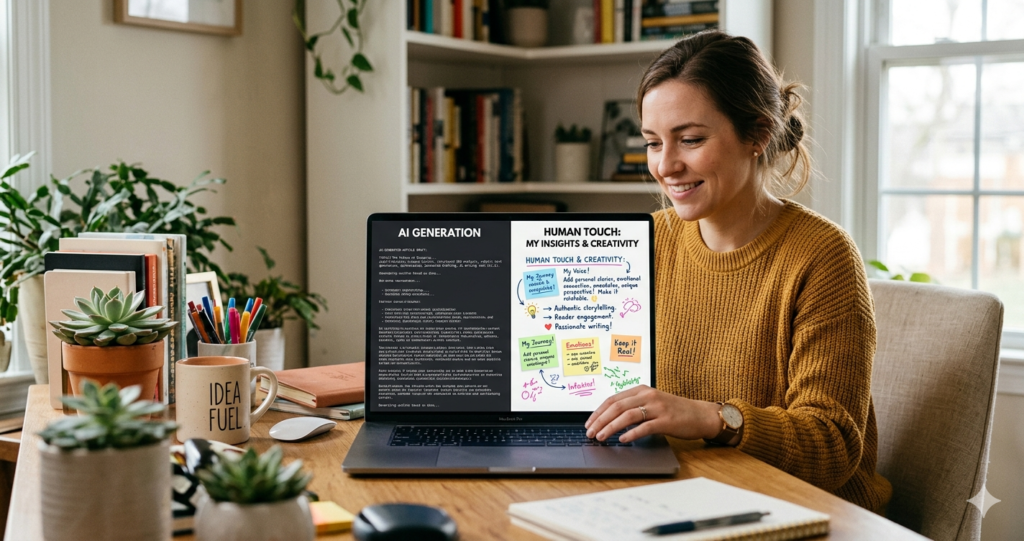 humanize AI content strategy for bloggers