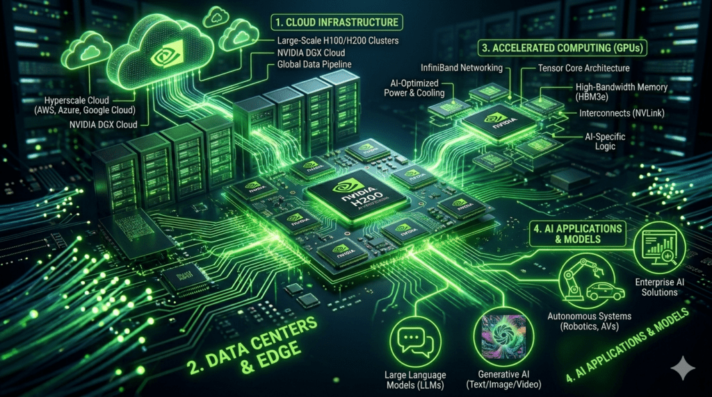 NVIDIA AI ecosystem data center GPUs cloud infrastructure 2026