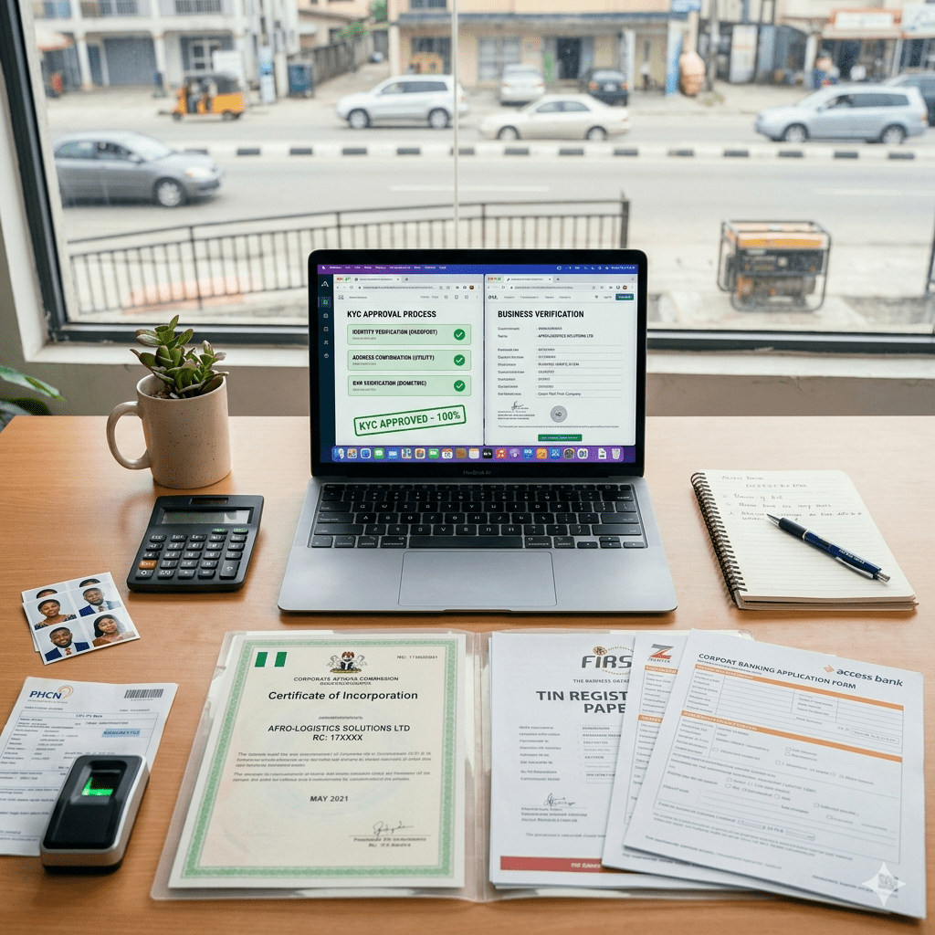 Digital business banking verification and KYC compliance process in Nigeria