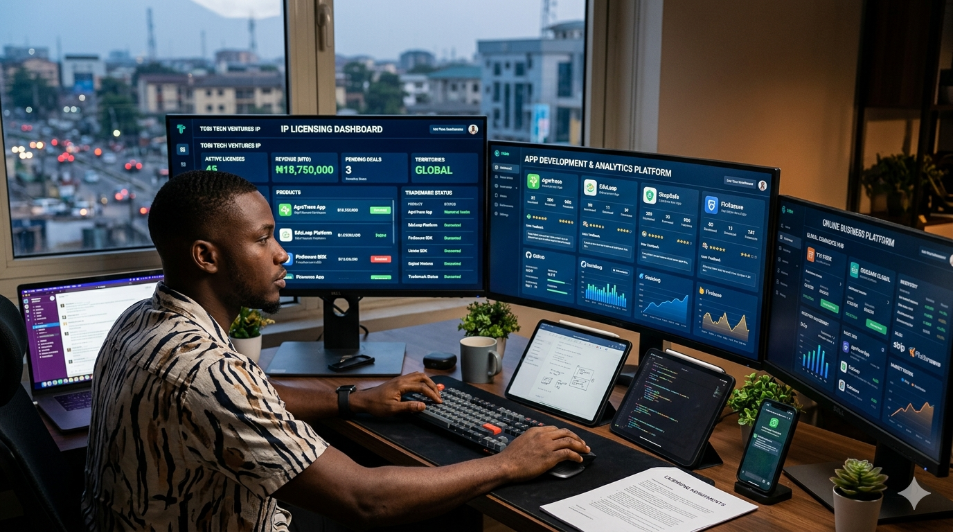 Digital licensing and scalable online business systems used by African entrepreneurs