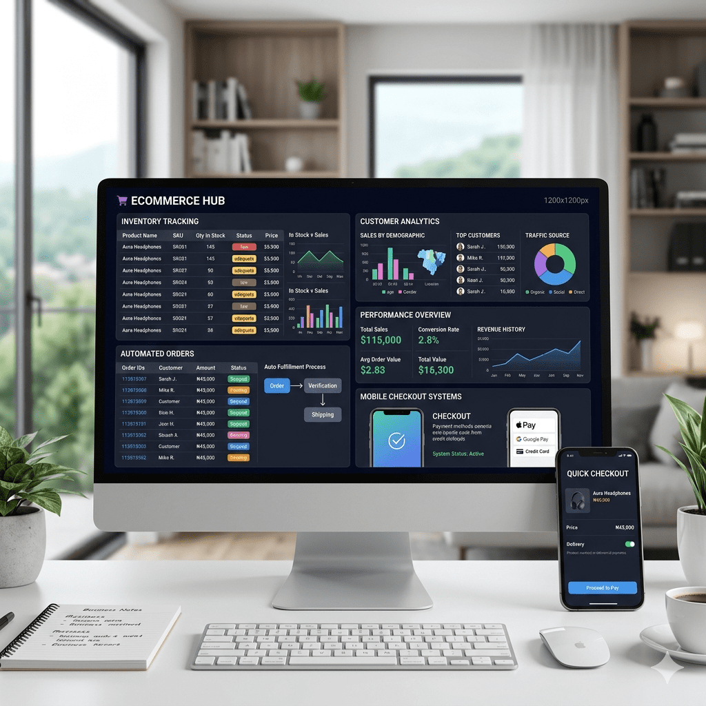 E-commerce store system helping Nigerian businesses automate operations and sales