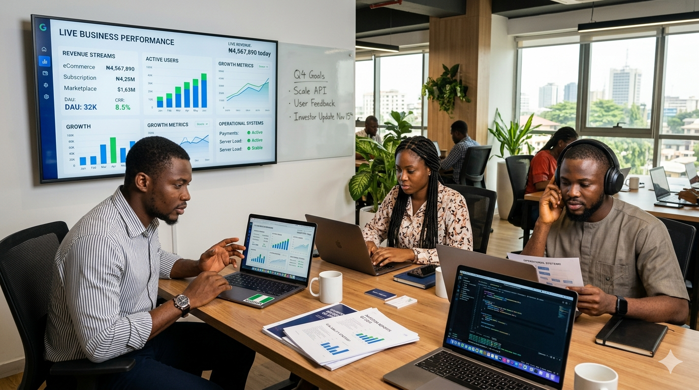Nigerian startup founders building scalable digital business systems with structured partnership agreements
