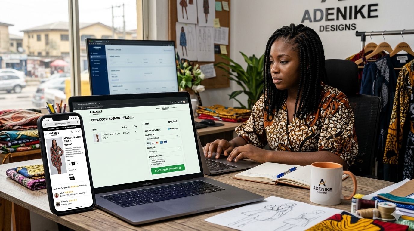 Professional Nigerian fashion e-commerce website with secure online shopping features