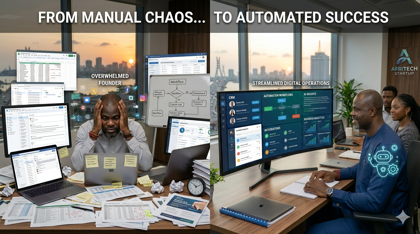 Solo founder struggling with manual operations versus automated scalable business systems