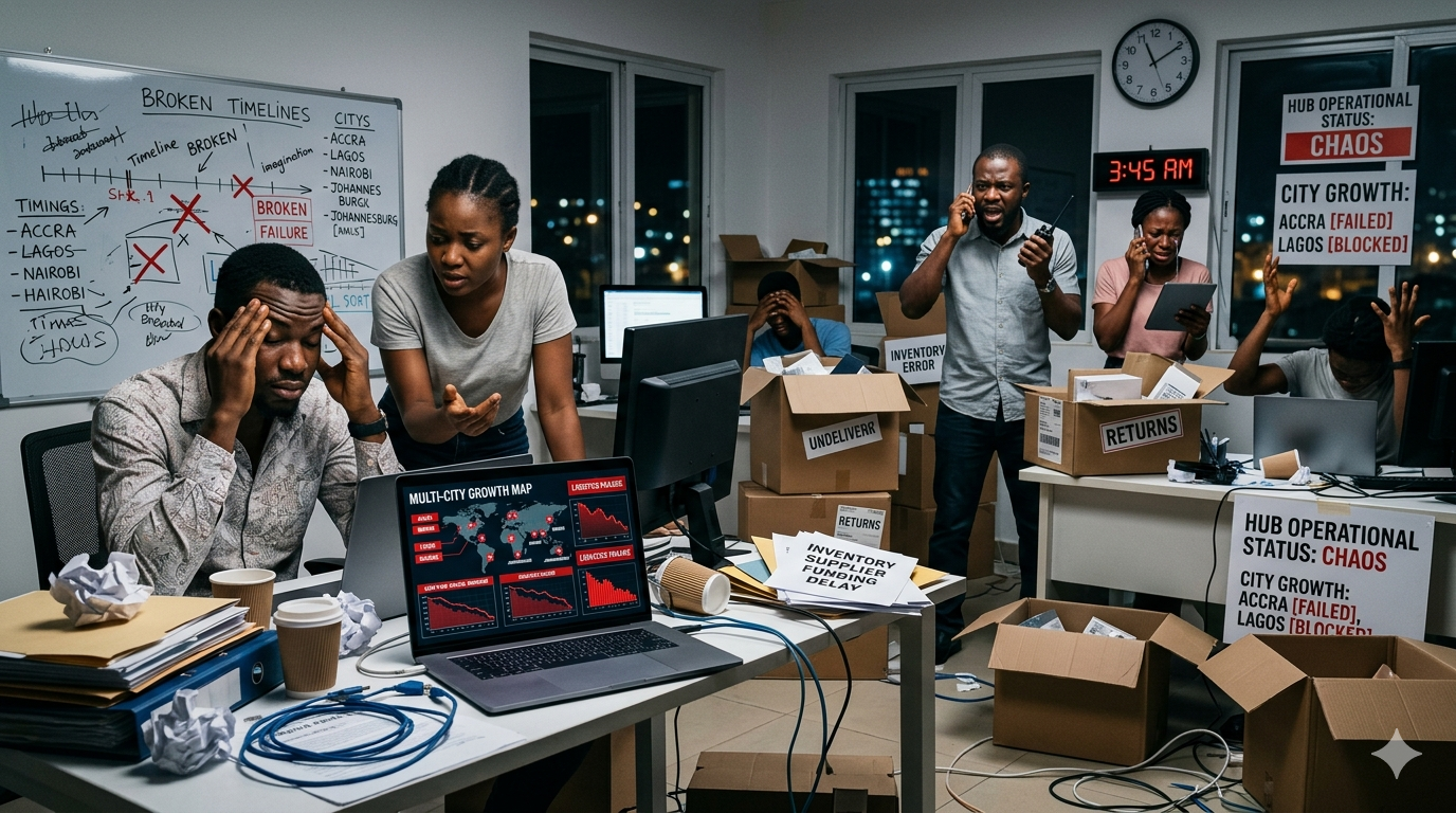 Startup struggling with rapid expansion and operational breakdown in Africa