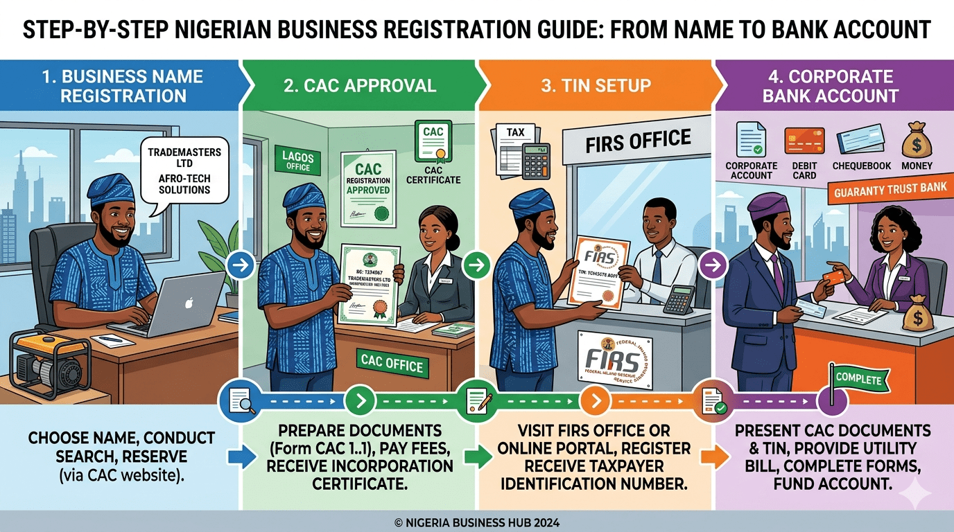 Step-by-step process for company registration in Nigeria with CAC and business setup costs